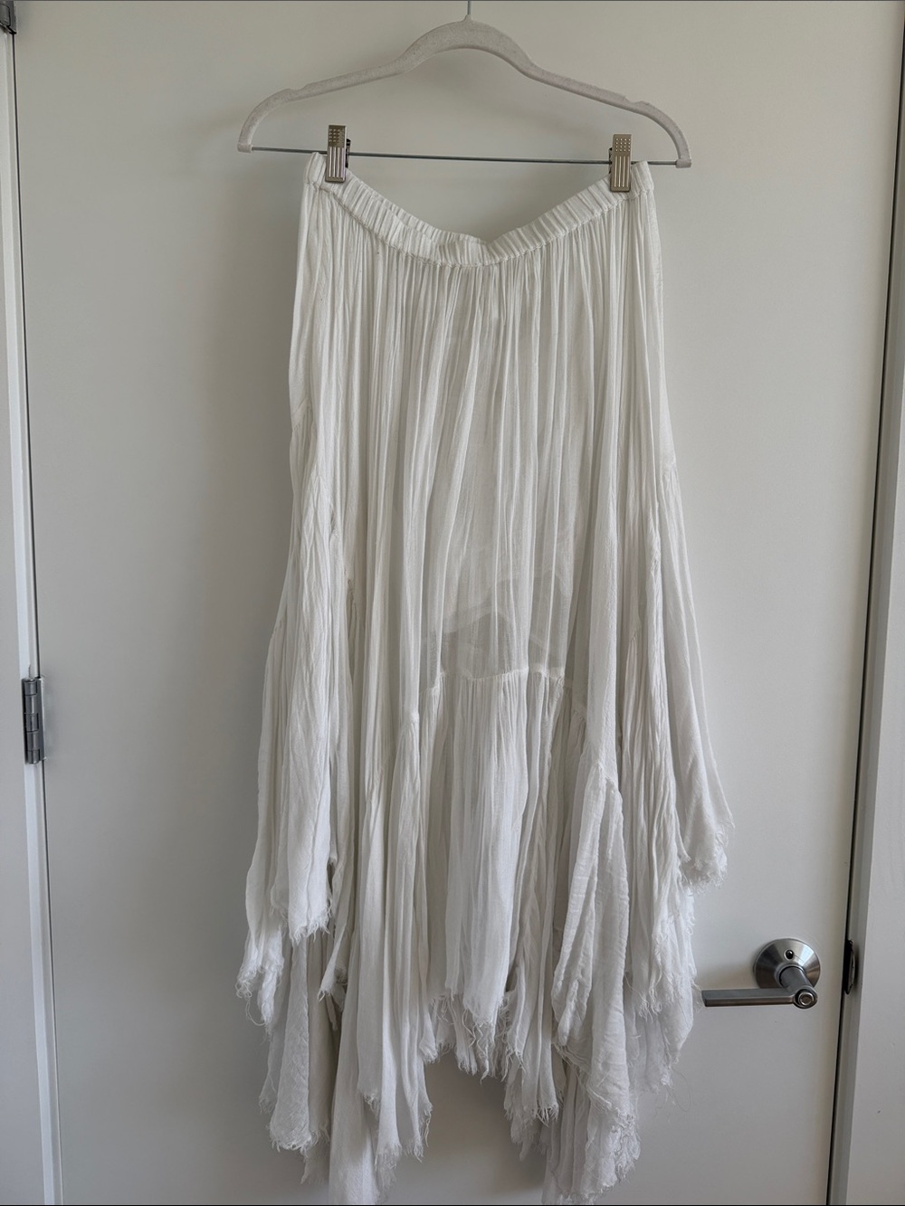 Free People White Tiered Bohemian Maxi Skirt - Picture 5 of 5